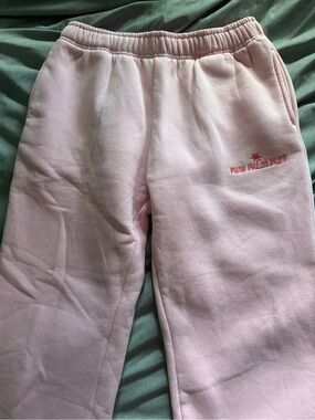 Pink Palm Puff Sweatpants